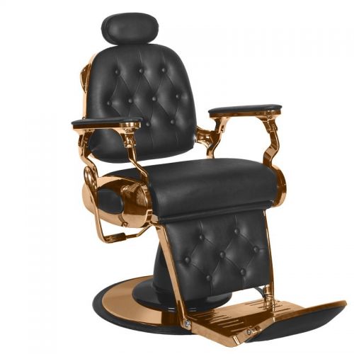 Gabbiano fotel barberski francesco miedź czarny