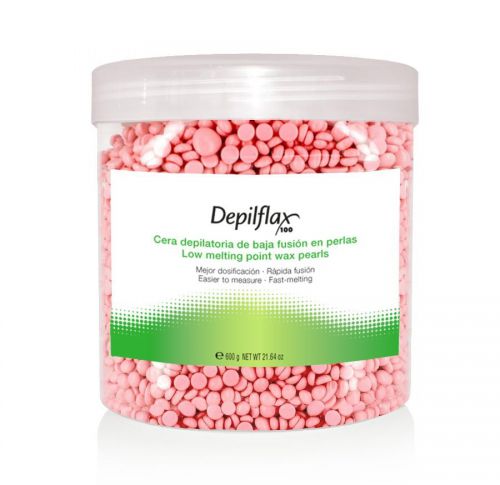 Depilflax 100 wosk twardy bezpaskowy do depilacji perełka 600g różowy