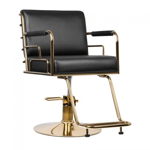Gabbiano fotel fryzjerski prato złoto - czarny