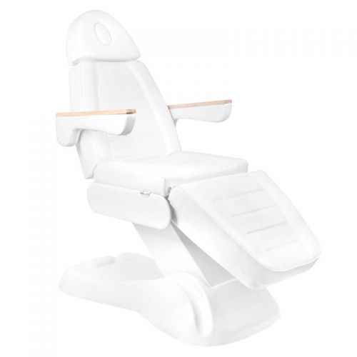 Elektryczny fotel kosmetyczny lux 273b 3 silniki biały podgrzewany