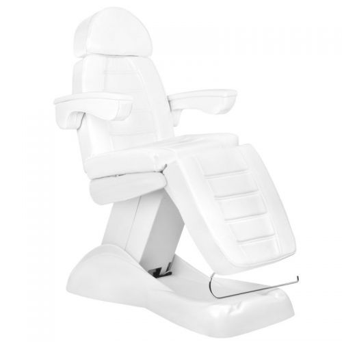 Fotel kosmetyczny elektr. lux 4m biały z kołyską